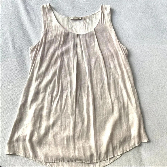 Y2K Summer Minimalist Pleated Tank Top Sleeveless Flowy Blouse Pastel - Picture 2 of 6